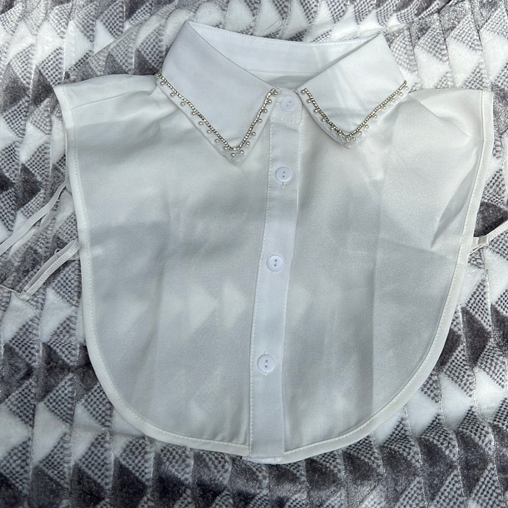 Mekimi imported dickie wear under shirt NWT Beaded collar straps to hold O/S